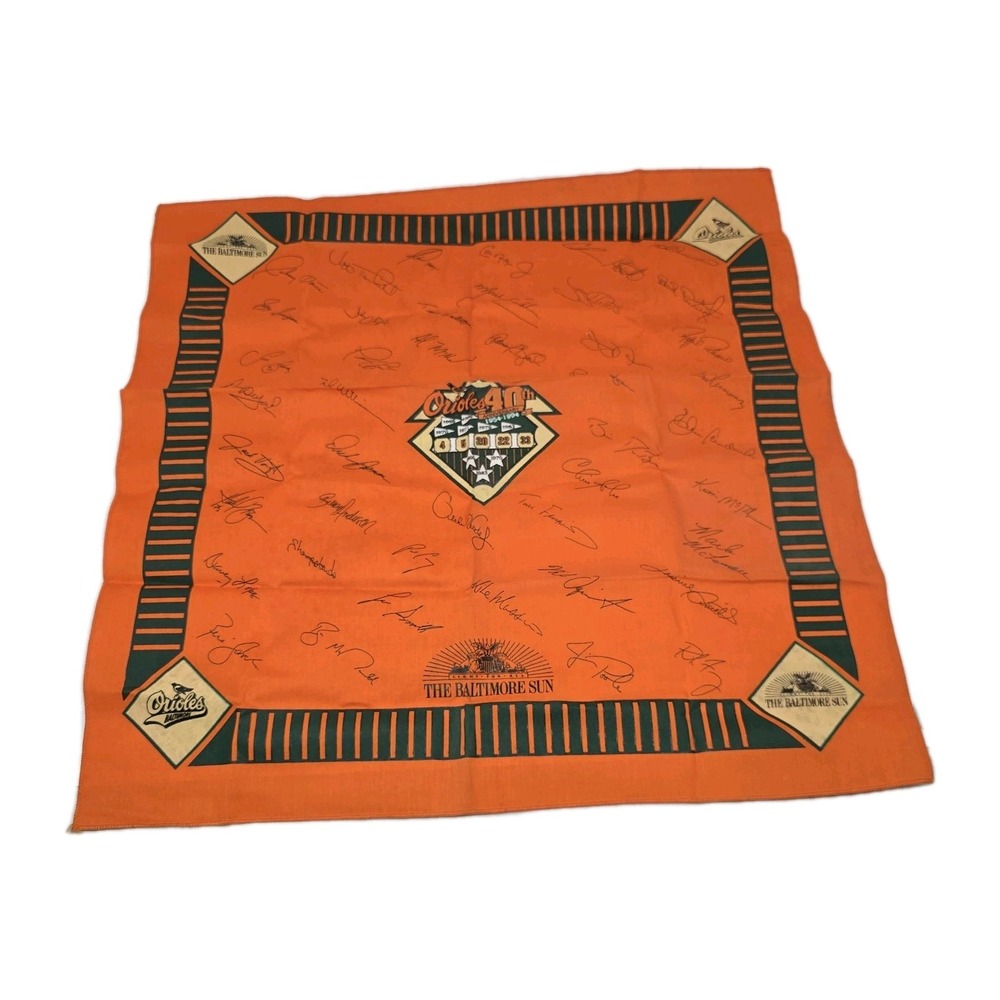 Baltimore Orioles 40th Anniversary Bandana 1954-1994 Baseball‎ Orange MLB Sun